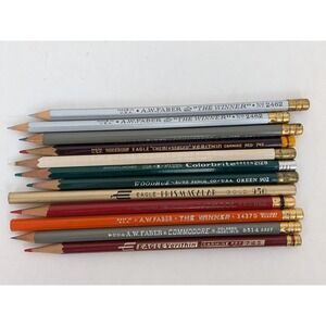 Vintage Colored Pencil Drafting Drawing Lot,  Eagle, AW Faber